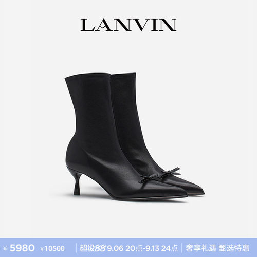 LANVIN浪凡女士羊皮革高跟靴