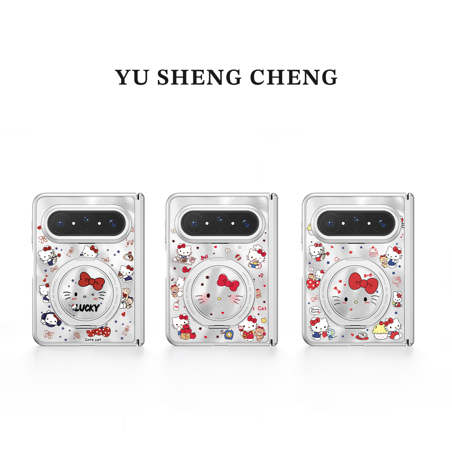 眨眼KT猫折叠手机壳时尚高级感图片