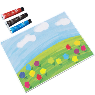 儿童颜料画专用纸4K8k16k水粉画丙烯画手指画纸创意美术画画纸加厚轻布纹涂色画纸超大1K2K全开画画纸涂鸦纸