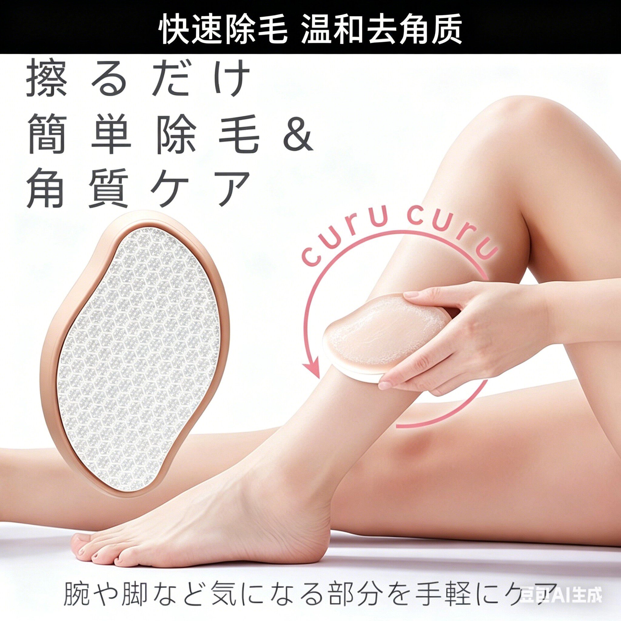 日本纳米玻璃脱毛神器男女士无痛去毛刮刀黑科技去腿毛手毛磨毛器