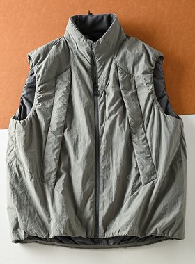 户外机能风！保暖防泼水！秋冬男士工装多口袋立领叠穿百搭棉马甲