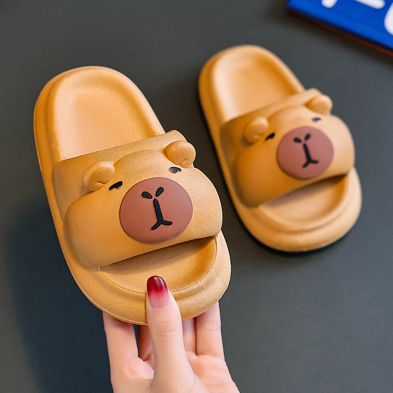 卡皮巴拉儿童拖鞋2026夏季新款男童卡通防滑中小童室内小孩凉拖鞋