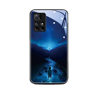 ins风星空适用红米note11手机壳钢化玻璃Redminote10pro新款note9防摔note11tpro+男se女note8/7全包5g高级套