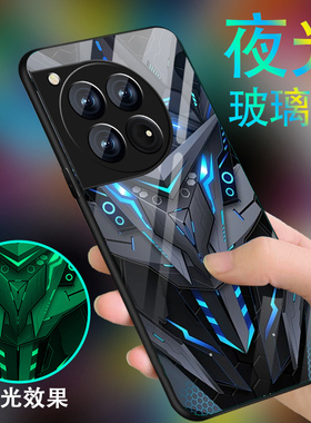 黑色战士适用一加ace3手机壳男Ace2Pro新款1+10pro防摔9Rt炫酷1+8夜光玻璃2v全包竞速版高级感oneplus硅胶套
