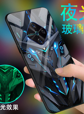 黑色战士适用于vivoy9s手机壳男y5s新款y3炫酷y17夜光玻璃y93全包y97防摔Y95高级y85y81s潮y91/Y83套y67/y66
