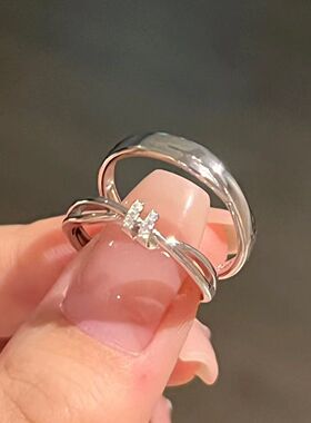 莫比乌斯交织情侣戒指ins轻奢百搭小众可调节对戒学生送女友礼物