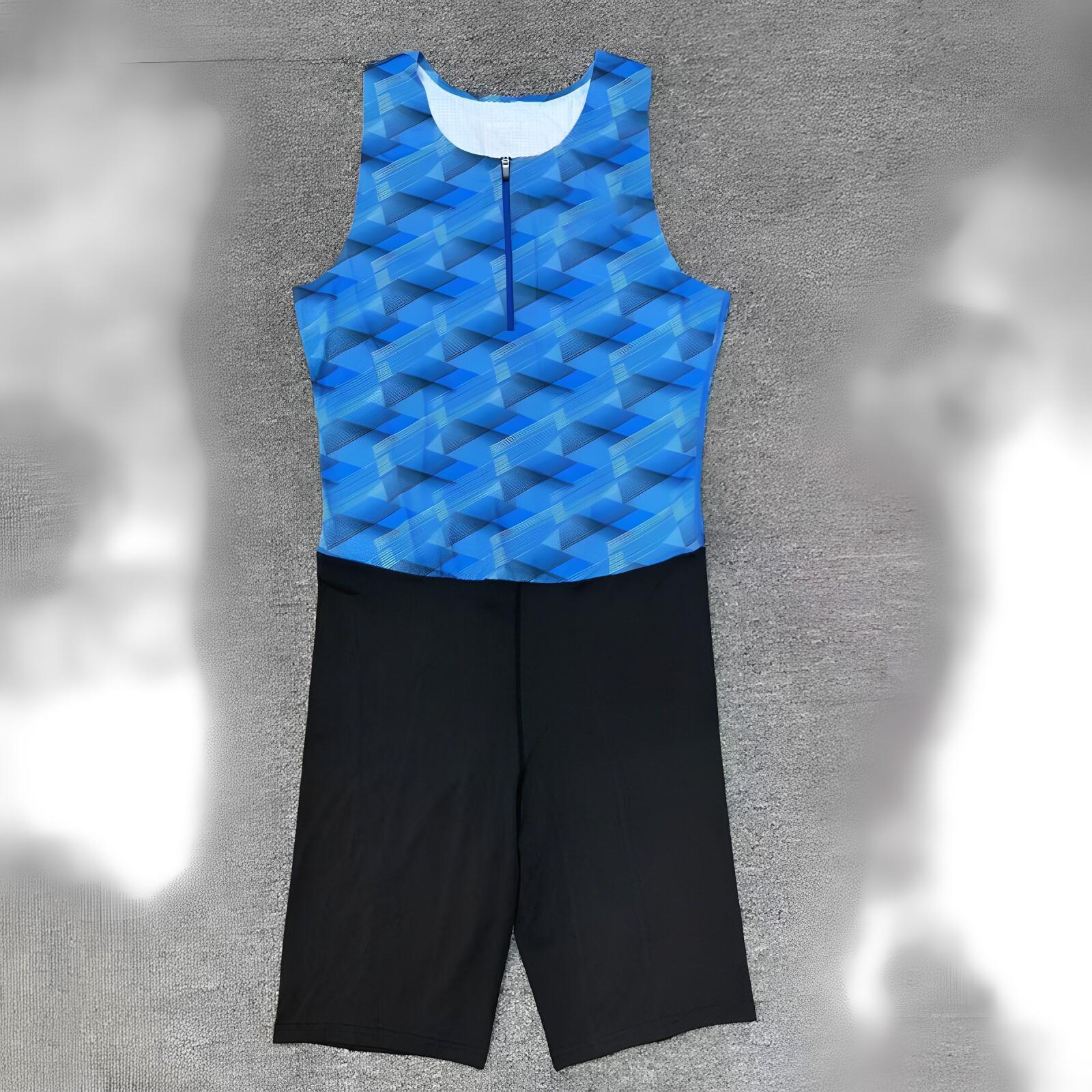 体育生短跑压胶连体服