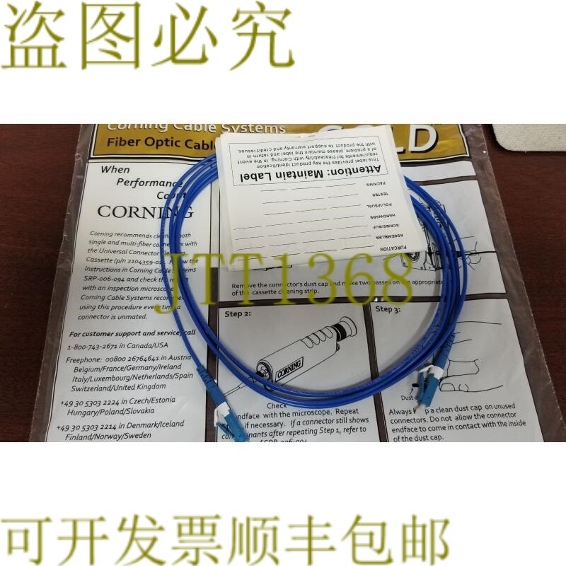 原装供应CORNING 1F XB2.0 LCUPCLCUPC 2M 光纤电缆总成盒 80 !