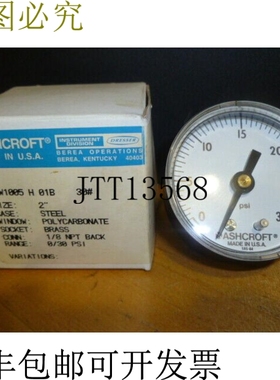 原装供应ASHCROFT 20W1005H01B 压力表 -