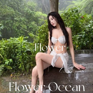 重工纯欲风高级感bikini三件套温泉海边度假泳衣 新款 珍珠公主