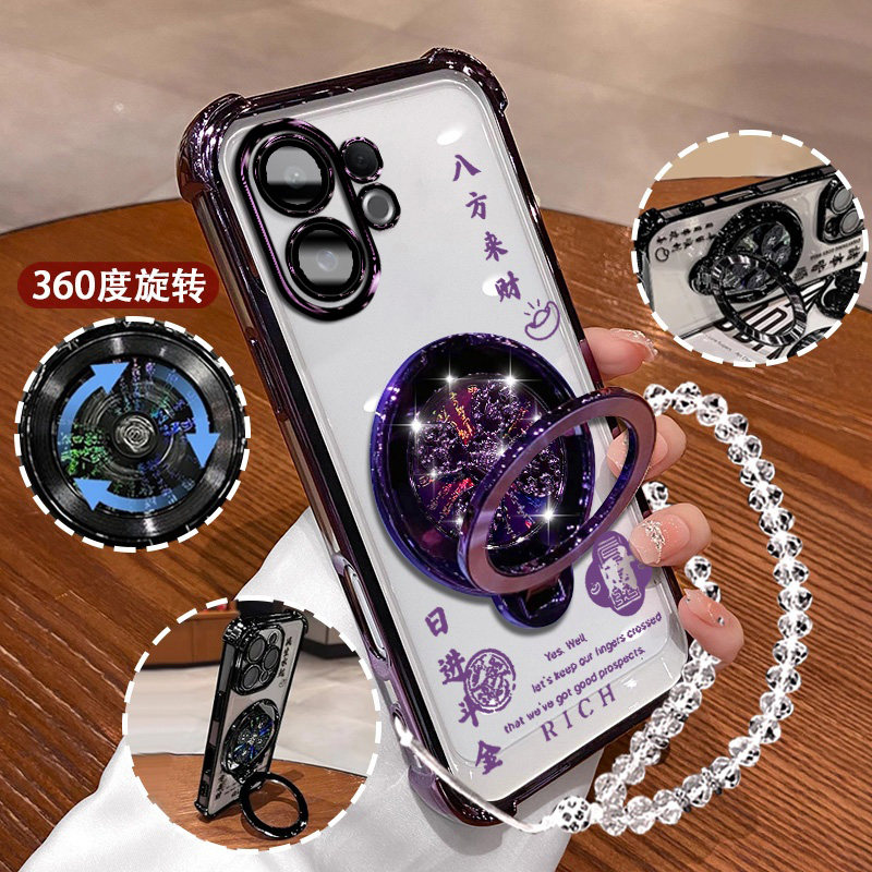 适用vivoS30手机壳高级新款风生水起支架S30s30promini透明软壳vivis30电镀包边支架voviS30镜头膜防摔保护套