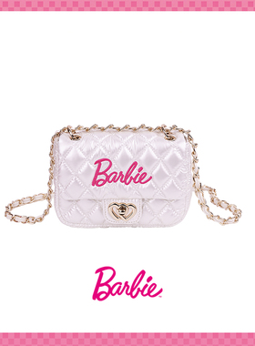 【Barbie芭比官方正品】粉小香风包包女款斜挎包单肩轻便小包时尚