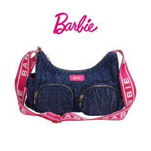 女款 Barbie芭比官方正品 小款 时尚 包袋 包包单肩包斜跨包牛仔包个性