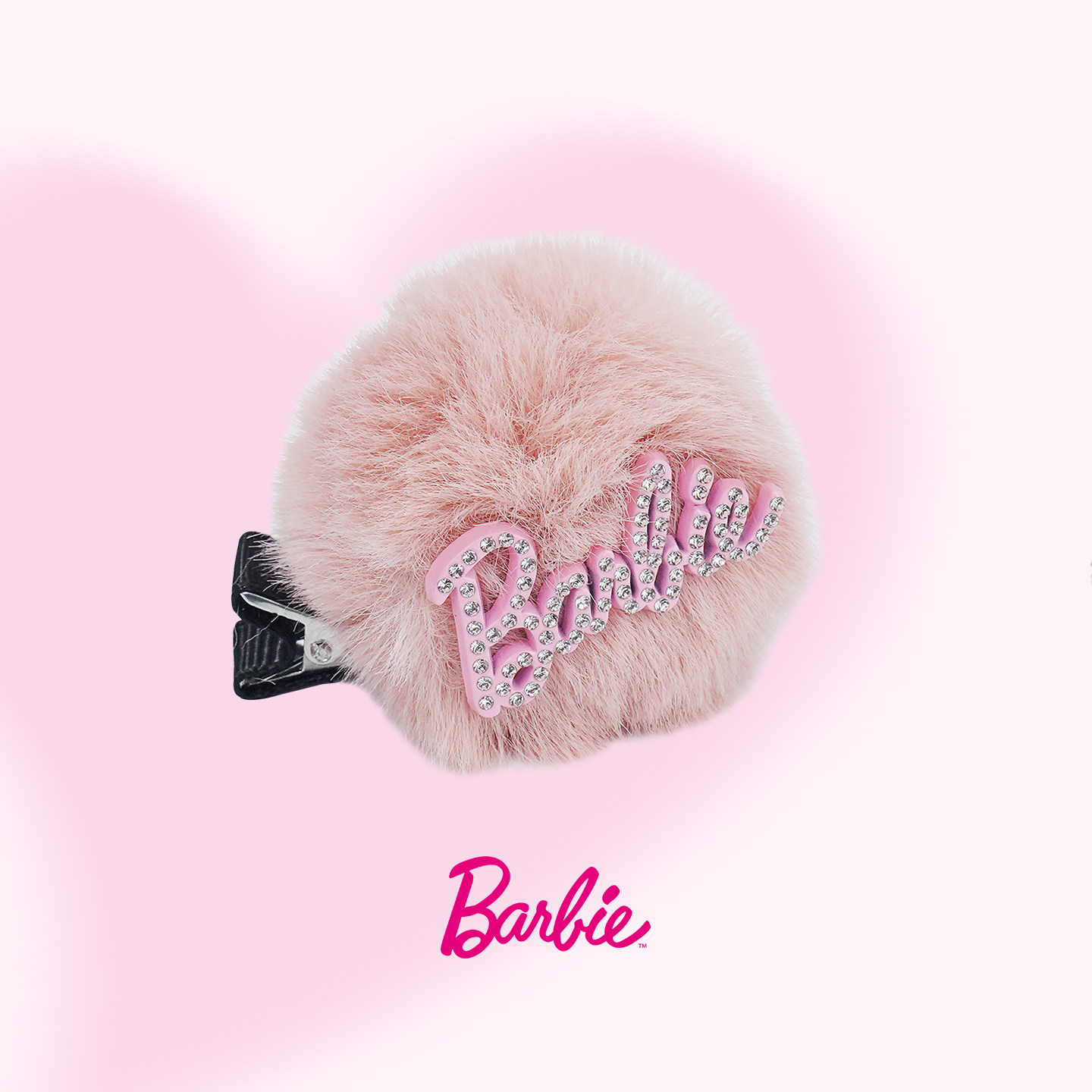 Barbie芭比官方正品发饰发卡女针织粉毛绒饰品侧边夹头饰夹子秋冬,饰品/流行首饰/时尚饰品新,发饰,淘宝优惠券,粉丝福利购,淘宝优惠卷