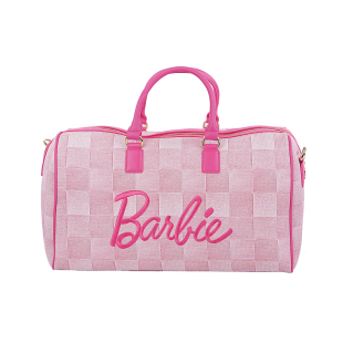 Barbie芭比官方正品 粉色女包刺绣女生旅行大容量手提包斜挎包礼物