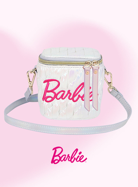 Barbie芭比官方正品包包女单肩包水桶包轻奢斜挎链条小包女生学生