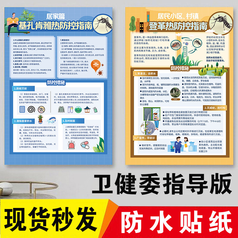 基孔肯雅热宣传海报【现货秒发】