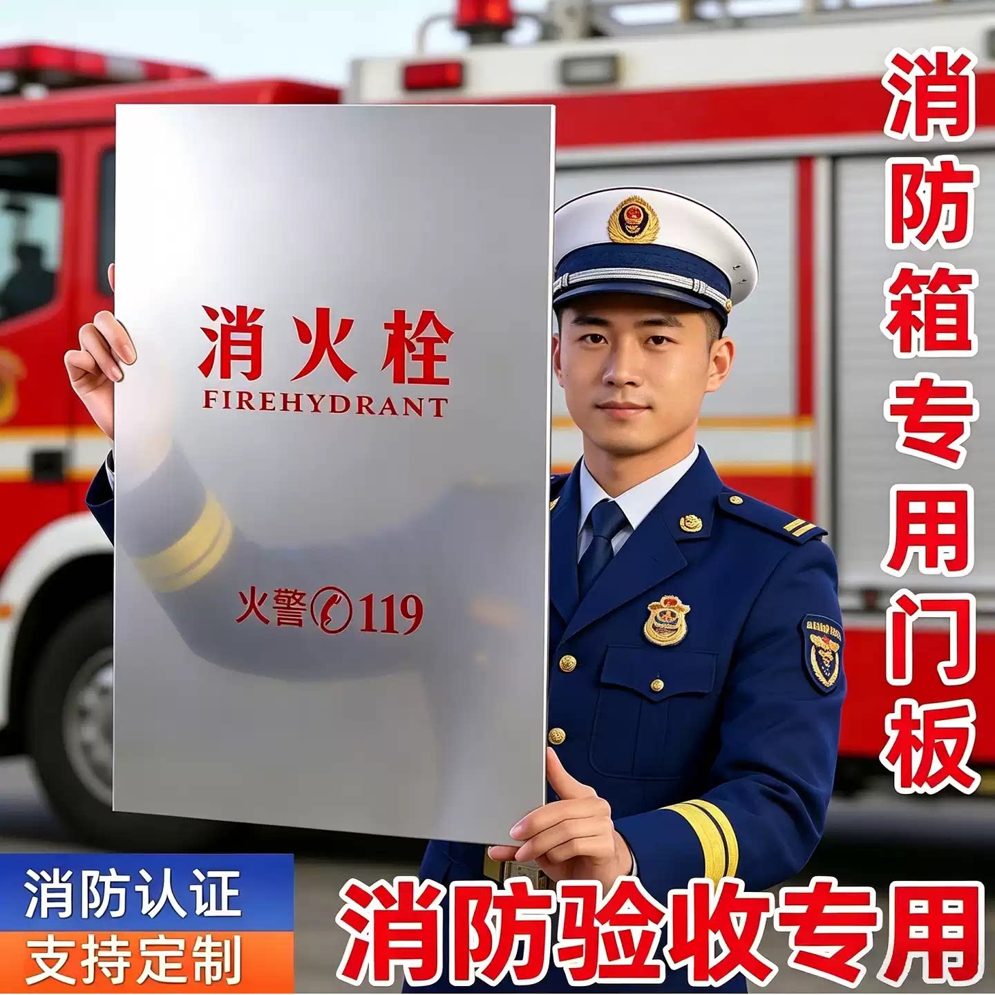 消防栓玻璃消防箱门专用消火栓消防柜门箱面板亚克力板灭火器门l图片