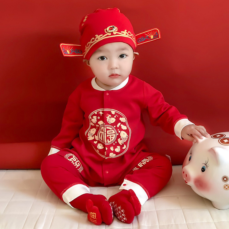 宾果猫新生婴儿纯棉连体衣