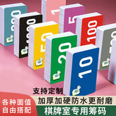 加厚磨砂麻将牌筹码 币 塑料卡片pvc卡四人打麻将用一整套棋牌筹码