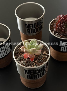 NBHD块根植物潮流花盆绿植龙舌兰仙人球热植块根多肉不锈钢花盆