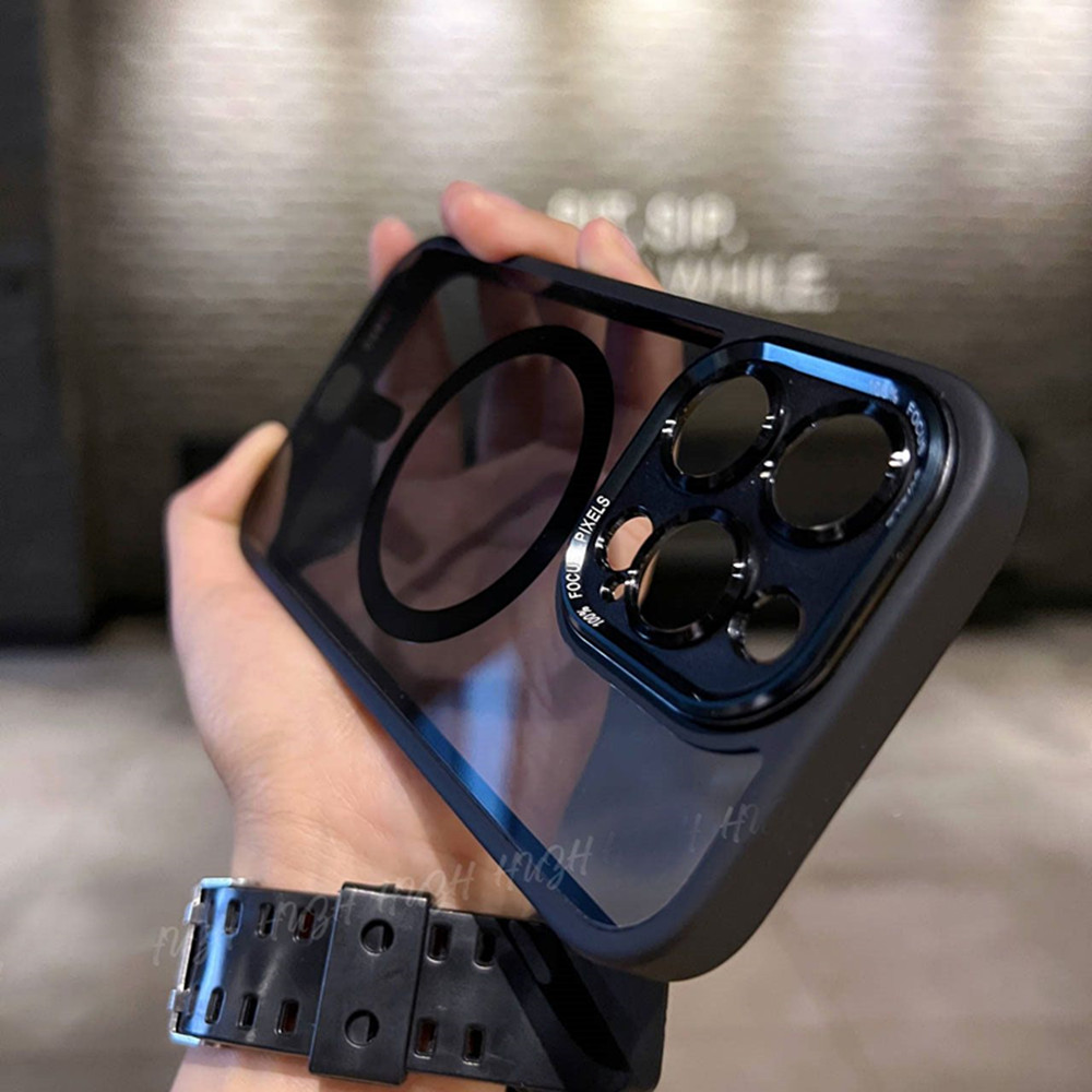 Magsafe磁吸适用苹果14promax手机壳16新款iphone13简约透明12全包防摔保护套15pro十三max高级感男女pm小众
