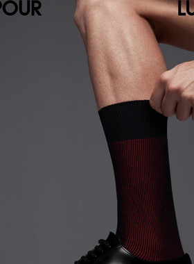 璞履 男士埃及棉黑红色袜子礼盒套组  POUR LUI  SKS102-C4