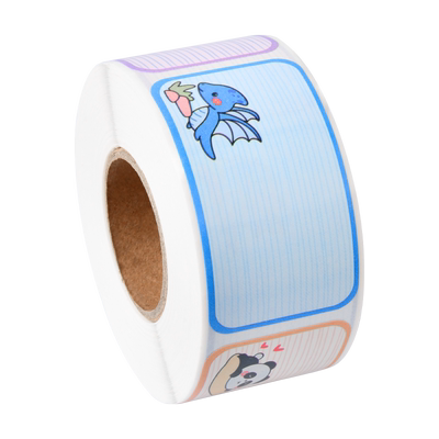 彩色卡通姓名贴不干胶标签贴纸