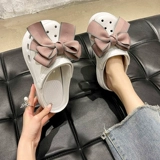 Модная летняя обувь с бантиком на платформе, нескользящая униформа медсестры, высокие пляжные слайдеры, тапочки