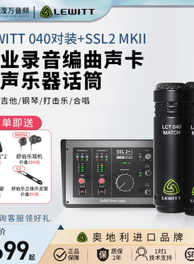 莱维特040140 SSL2 MKII小振膜电容麦克风话筒乐器录音吉他立体声