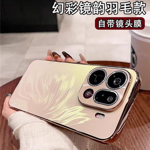 镭射羽纱适用oppofindx9pro手机壳新款男女高端商务带镜头膜FindX9保护套磨砂高级感全包防摔纯色时尚电镀边