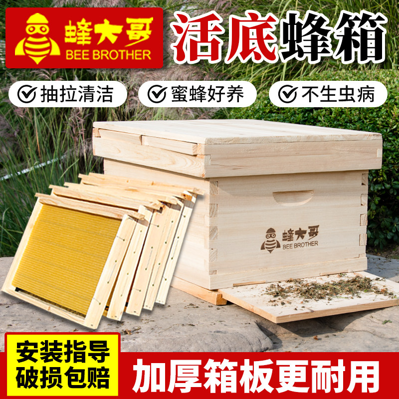 活底蜂箱全套中蜂箱十框活动底蜂箱养蜜蜂专用箱土养箱蜂大哥