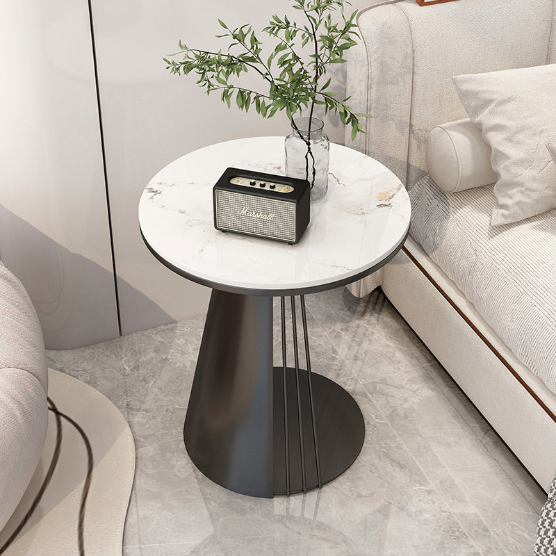 ins风客厅现代铁艺岩板桌面角几