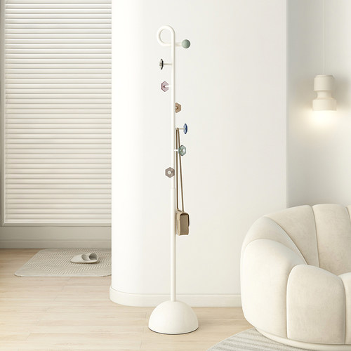 速立普创意铁艺奶油风立式衣帽架