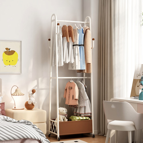 速立普儿童房可移动大容量挂衣架