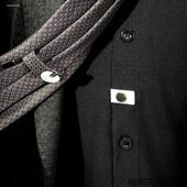 固定扣夹简约商务磁铁领带夹夹防飘磁吸防皱暗扣男士 银色领夹