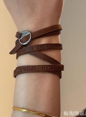 颈带字母皮革项链流浪废土朋克