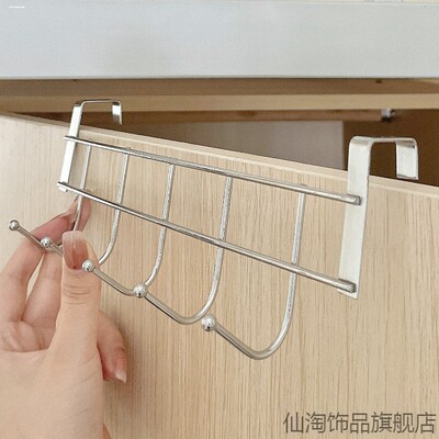 门后挂钩置物架门上挂衣架免打孔挂门后挂篮超薄衣柜侧包包收纳架
