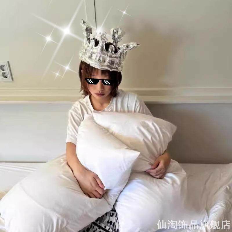 ins韩式粉色生日蛋糕发箍可爱头箍生日派对聚会装饰拍照帽子装扮