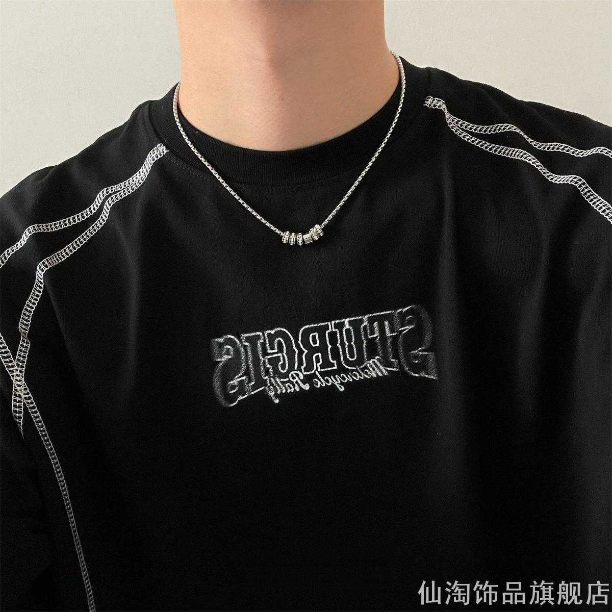 冷淡风嘻哈小众掉色男款项链项链毛衣链个性情侣链家用收纳