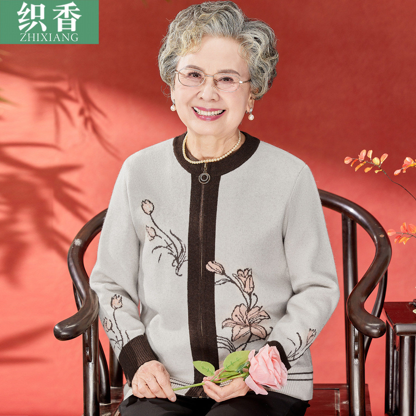 老年人外套女妈妈春装开