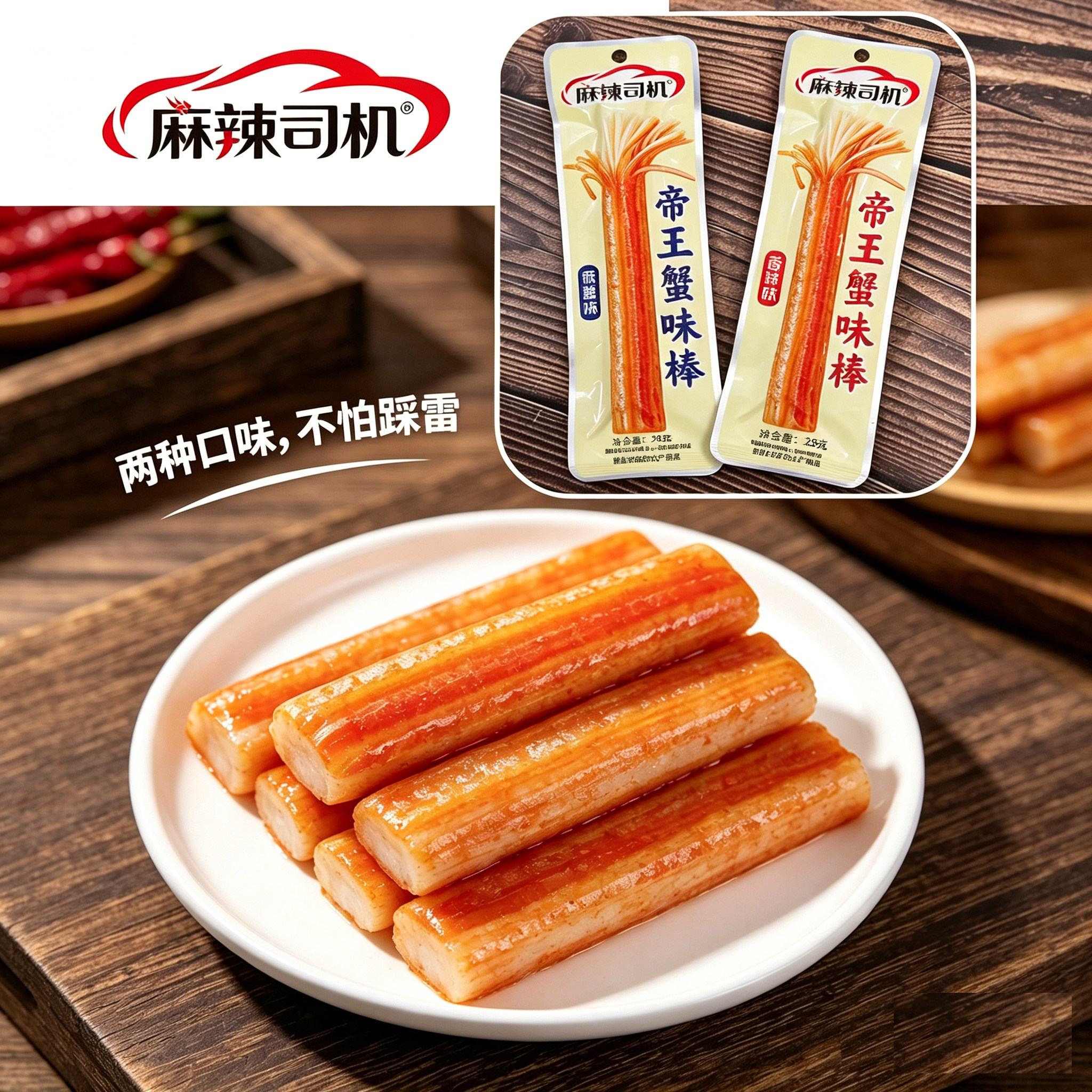 鲜香蟹味棒香辣麻酱味蟹味棒