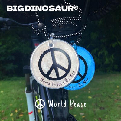 Peace&Love反光挂件 自行车揹包安全警示装饰 反战Peace Love设计