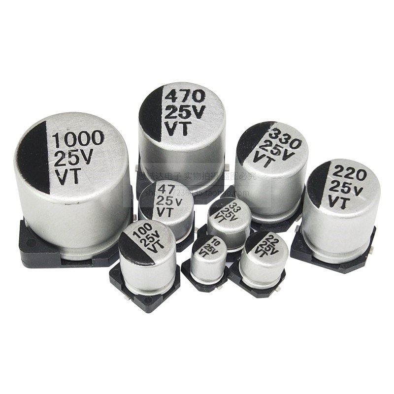 VT贴片铝电解电容SMD25V 35 50V 63V 4.7U 22 47UF 220 330 680UF