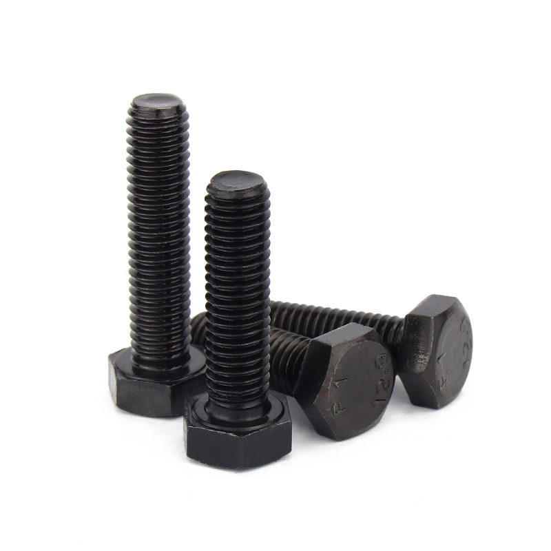 M12*1.25/M12*1.5 12.9级发黑细牙外六角螺丝 细丝螺钉细扣螺栓
