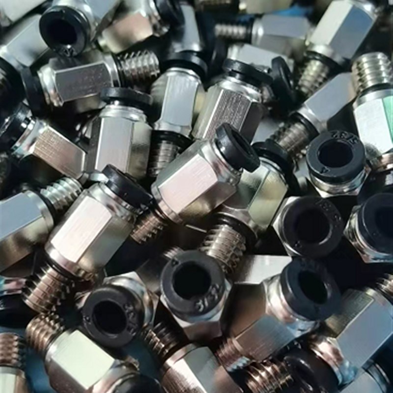 气动接头迷你PC4-M5六角螺纹直通MPC6-M6管接头3 R 5-01C微型弯通