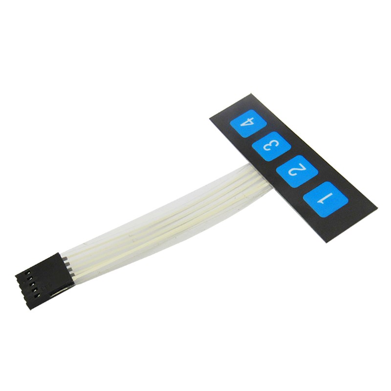 1排4键 薄膜开关/按键/控制面板/扩展键盘单片机