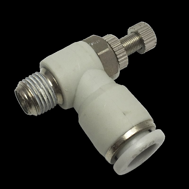 气动白色调速节流阀SSL4-M4 3 6-M5 SL8-02 16-0V4调节限流阀接头