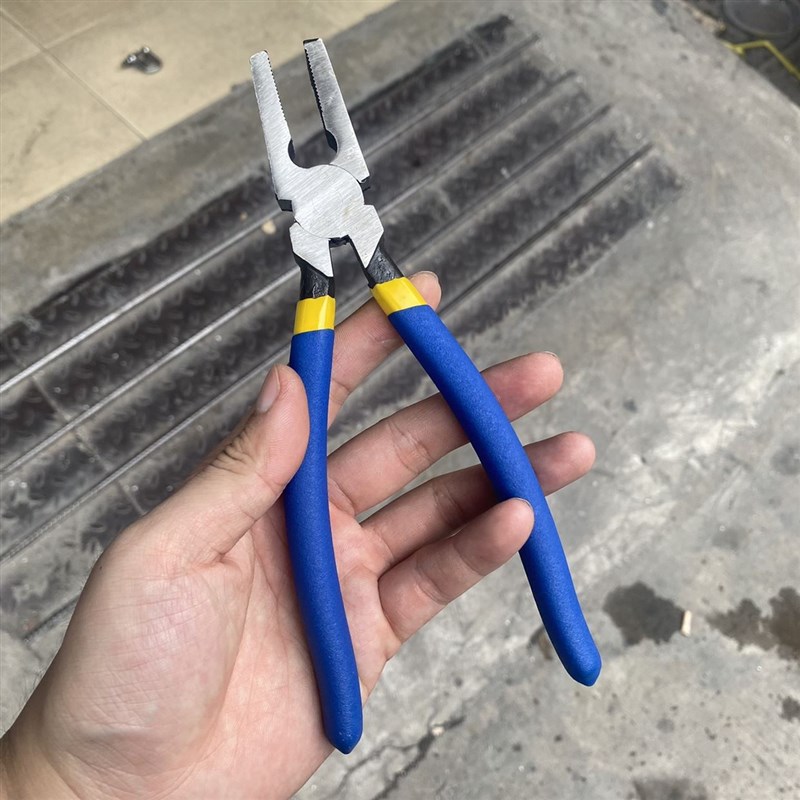 加厚玻璃钳子平口掰片钳带齿夹持玻璃钳修边钳无齿瓷砖钳大开界器