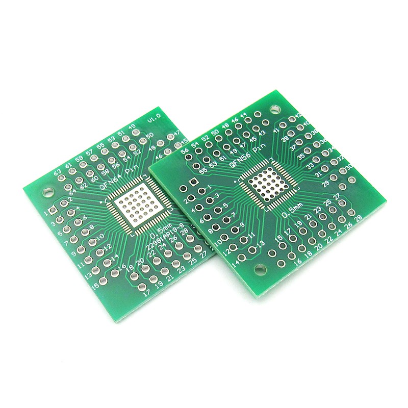 WGSD 转接板 QFN56 QFN64 QFN  0.5mm 引脚间距 转直插PCB 转换板